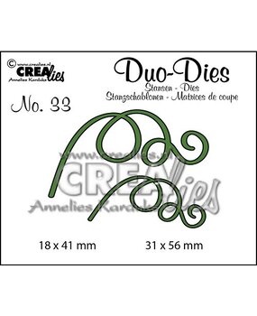 Crealies Duo Dies No. 33 Leaves 3 (CLDD33)