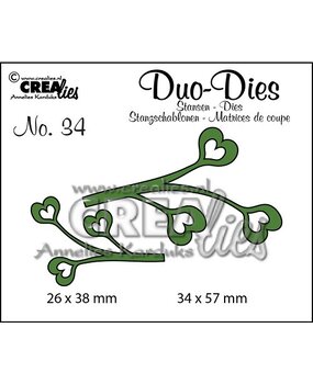 Crealies Duo Dies No. 34 Leaves 4 (CLDD34)