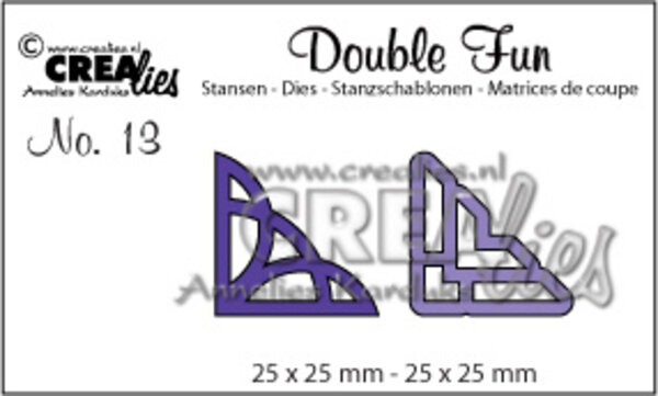 Crealies Double Fun Stansen No. 13 Hoekjes 1 (CLDF13)