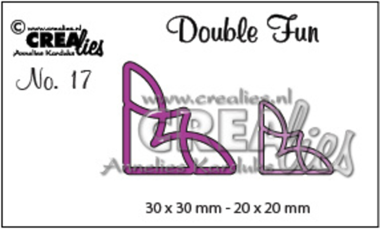 Crealies Double Fun Stansen No. 17 Hoekjes 3 (CLDF17)