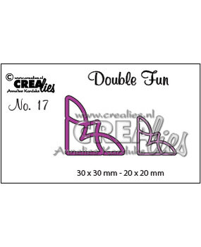 Crealies Double Fun Stansen No. 17 Hoekjes 3 (CLDF17)
