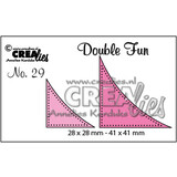 Crealies Double Fun Stansen No. 29 Hoekjes Met Stippen (CLDF29)