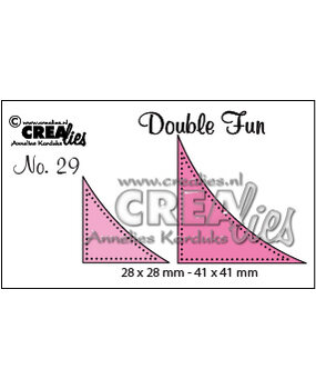 Crealies Double Fun Stansen No. 29 Hoekjes Met Stippen (CLDF29)