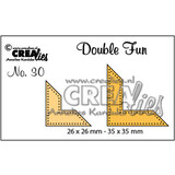 Crealies Double Fun Stansen No. 30 Hoekjes Met Stippen (CLDF30)