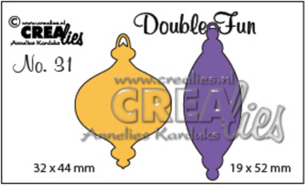 Crealies Double Fun Stansen No. 31 Kerstbal A+B Dicht Klein (CLDF31) Crealies Double Fun Stansen No. 31 Kerstbal A+B Dicht Klein (CLDF31)