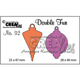 Crealies Double Fun Dies No. 32 Christmas Ornament C+D Solid Small (CLDF32)