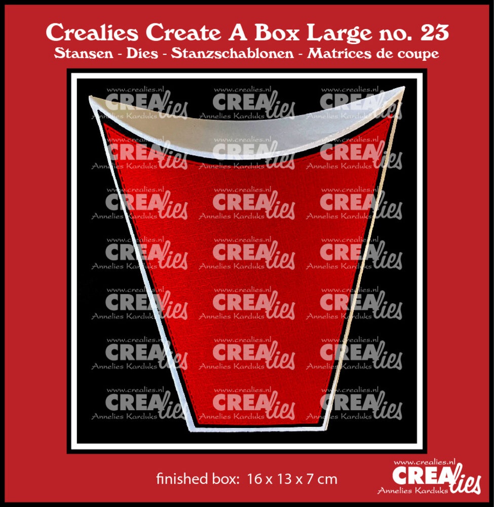 Crealies Create A Box Large Stansen No. 23 Staande Kussendoos Groot (CCABL23)