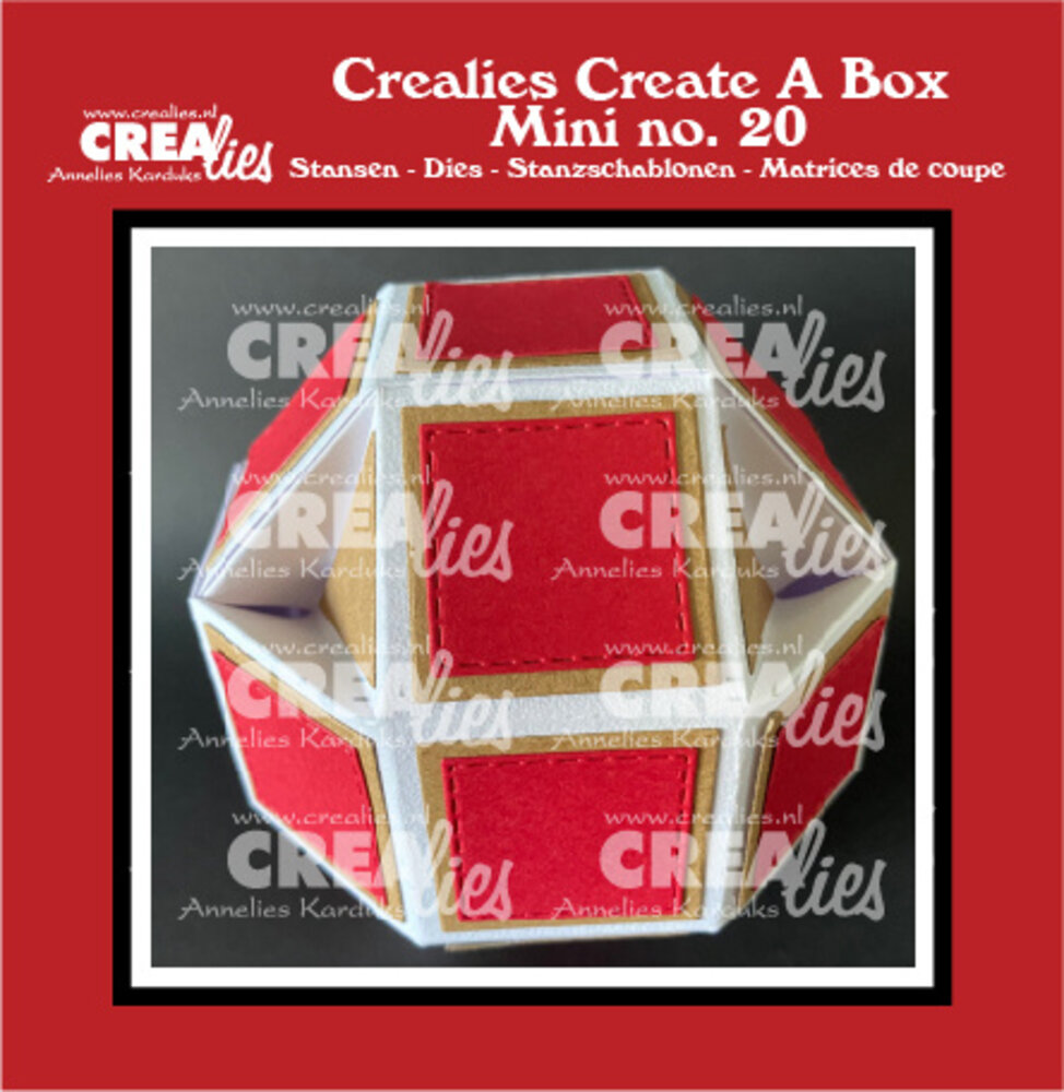 Crealies Create A Box Mini Stansen No. 20 Discobal Doosje Mini (CCABM20) Crealies Create A Box Mini Stansen No. 20 Discobal Doosje Mini (CCABM20)