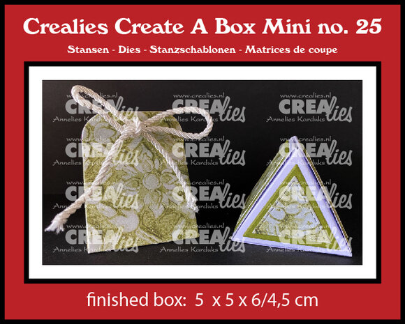 Crealies Create A Box Mini Stansen No. 25 Driehoek Doos Mini (CCABM25) Crealies Create A Box Mini Stansen No. 25 Driehoek Doos Mini (CCABM25)