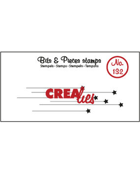 Crealies Bits & Pieces Stamps No. 132 Hanging Stars (CLBP132)