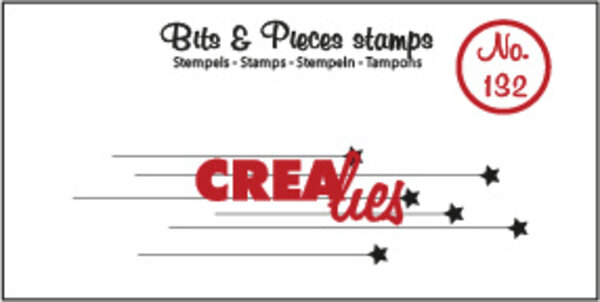 Crealies Bits & Pieces Stamps No. 132 Hanging Stars (CLBP132)