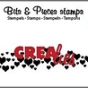 Crealies Bits & Pieces Stamps No. 170 Hearts (Strip) (CLBP170)