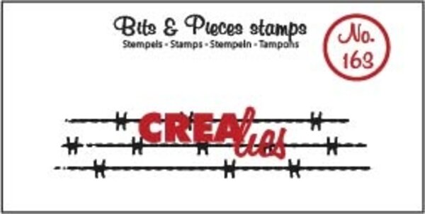 Crealies Bits & Pieces Stamps No. 163 Barbed Wire (CLBP163)