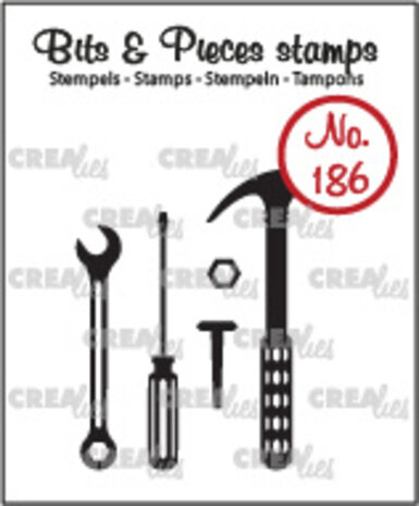 Crealies Bits & Pieces Stamps No. 186 Tools (CLBP186)