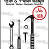 Crealies Bits & Pieces Stempels No. 186 Klusgereedschap (CLBP186)