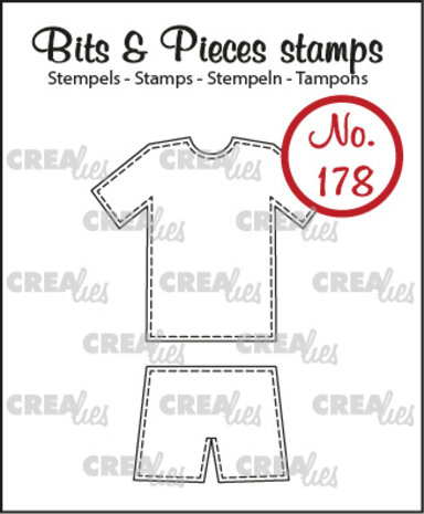 Crealies Bits & Pieces Stempels No. 178 Sporttenue (CLBP178)