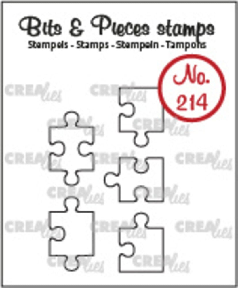Crealies Bits & Pieces Stamps No. 214 Jigsaw (Outline) (CLBP214) Crealies Bits & Pieces Stamps No. 214 Jigsaw (Outline) (CLBP214)