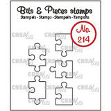 Crealies Bits & Pieces Stempels No. 214 Puzzelstukjes (Omlijning) (CLBP214)