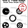 Crealies Bits & Pieces Stempels No. 211 Tandwielen Klein (Dicht) (CLBP211)