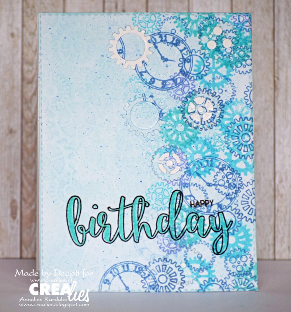 Crealies Bits & Pieces Stempels No. 211 Tandwielen Klein (Dicht) (CLBP211)