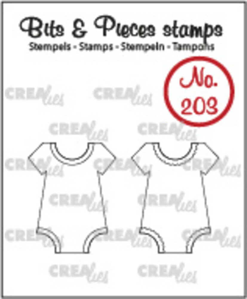 Crealies Bits & Pieces Stempels No. 203 Romper (CLBP203)