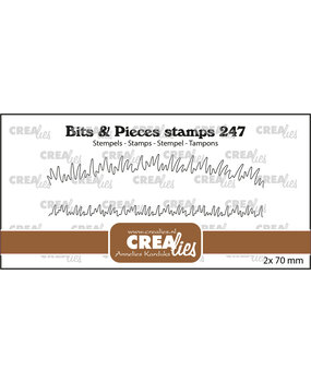 Crealies Bits & Pieces Stempels No. 247 Gras Gebogen En Recht (CLBP247)