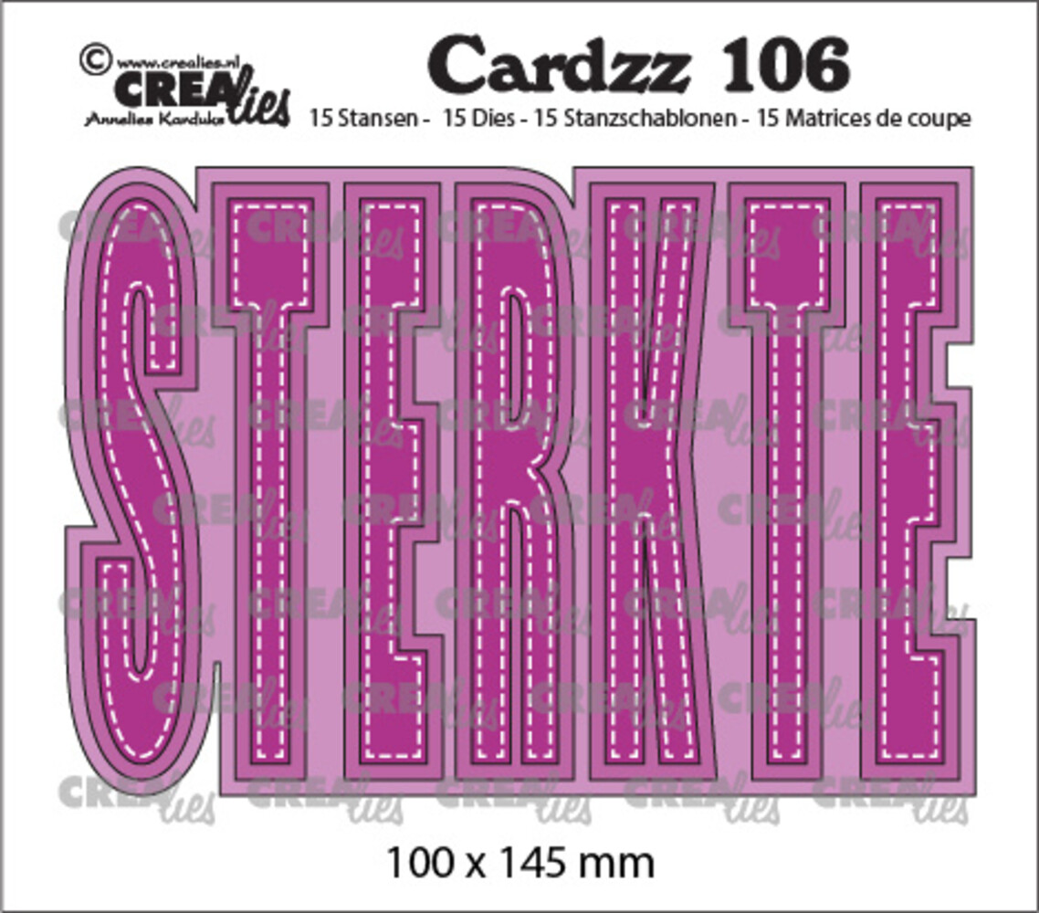 Crealies Cardzz Dies No. 106 Sterkte (Cardsize) (CLCZ106)