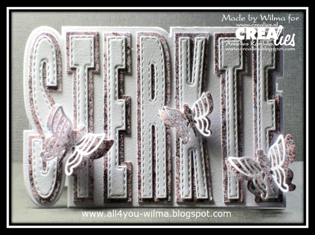 Crealies Cardzz Stansen No. 106 Sterkte (Kaartformaat) (CLCZ106)