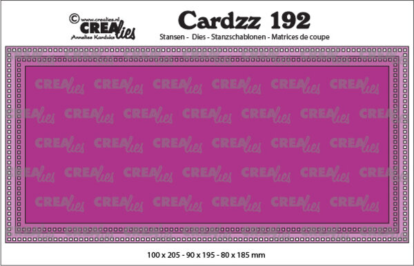 Crealies Cardzz Stansen No. 192 Slimline L Met Kleine Vierkantjes (CLCZ192)