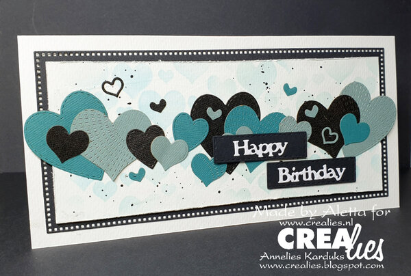 Crealies Cardzz Stansen No. 192 Slimline L Met Kleine Vierkantjes (CLCZ192)