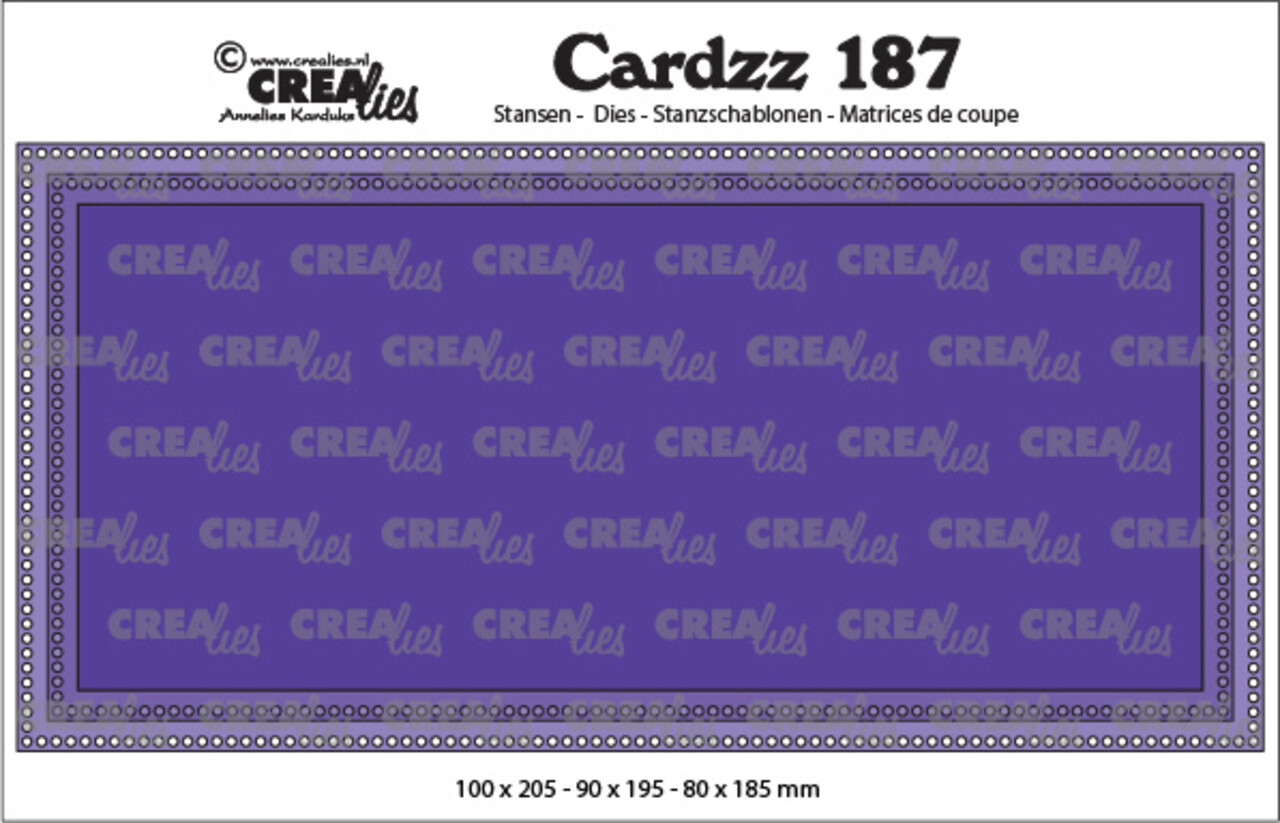 Crealies Cardzz Dies No. 187 Slimline G Small Circles (CLCZ187)