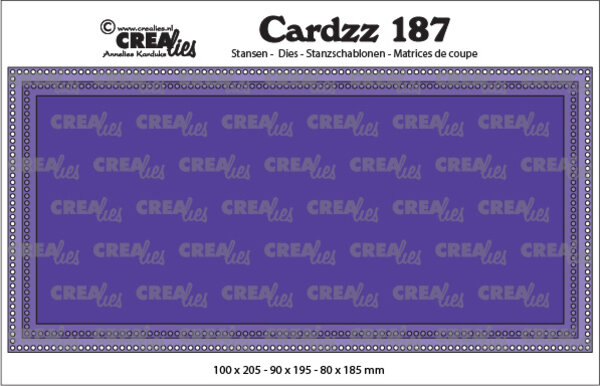 Crealies Cardzz Stansen No. 187 Slimline G Met Kleine Gaatjes (CLCZ187)