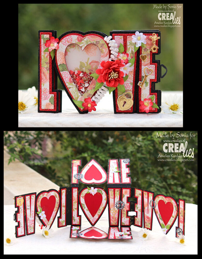 Crealies Cardzz Dies No. 156 Love (Cardsize) (CLCZ156)
