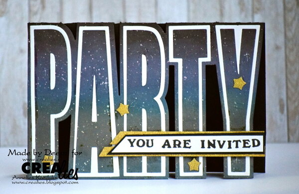 Crealies Cardzz Dies No. 154 Party (Cardsize) (CLCZ154)