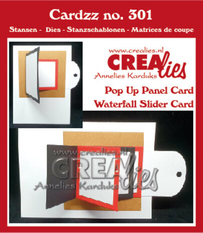 Crealies Cardzz Dies No. 301 Waterfall Slider Card + Pop Up Panel Card (CLCZ301) Crealies Cardzz Dies No. 301 Waterfall Slider Card + Pop Up Panel Card (CLCZ301)