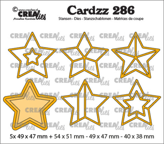 Crealies Cardzz Dies No. 286 Stars (CLCZ286)