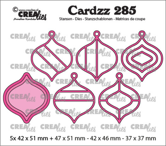 Crealies Cardzz Stansen No. 285 Kerstballen (CLCZ285)