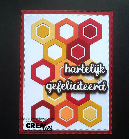 Crealies Cardzz Stansen No. 283 Zeshoeken (CLCZ283)