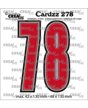 Crealies Cardzz Stansen No. 278 Cijfers 7 En 8 (CLCZ278)