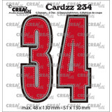 Crealies Cardzz Stansen No. 234 Cijfers 3 En 4 (CLCZ234)
