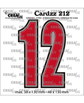 Crealies Cardzz Dies No. 212 Numbers 1 and 2 (CLCZ212)