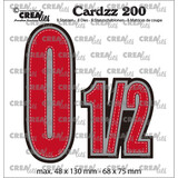 Crealies Cardzz Dies No. 200 Numbers 0 and 1/2 (CLCZ200)