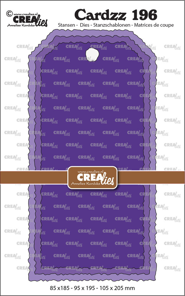 Crealies Cardzz Stansen No. 196 Slimline Labels Met Ruwe Randen (CLCZ196)