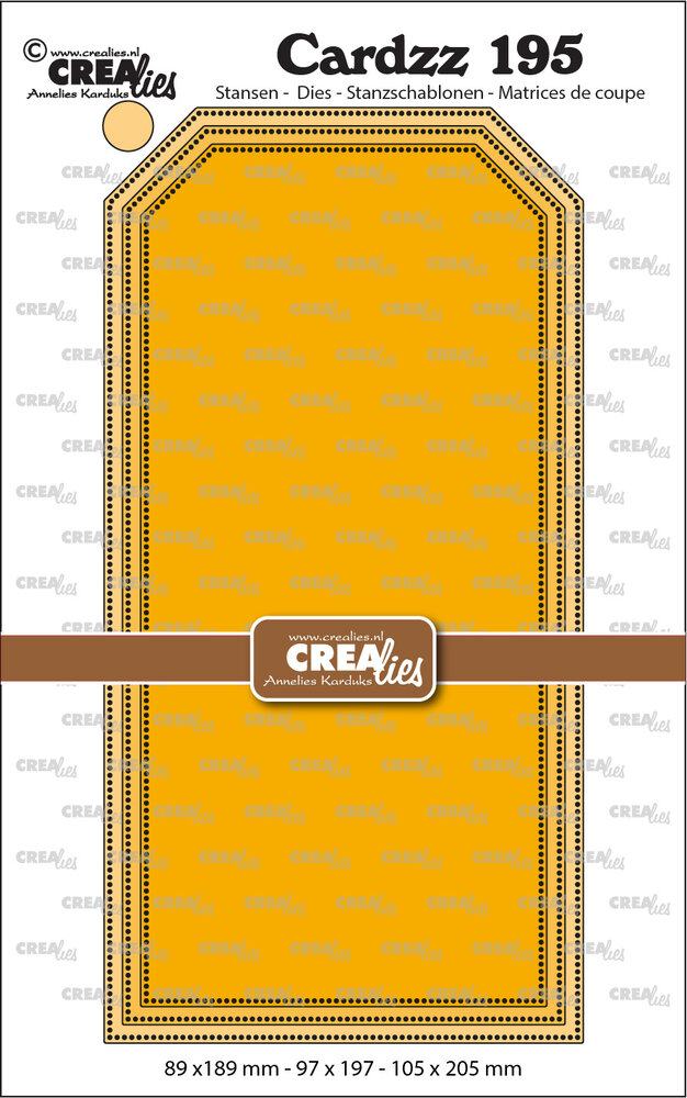 Crealies Cardzz Dies No. 195 Slimline Tags With Dots (CLCZ195)