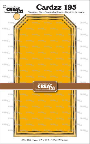 Crealies Cardzz Dies No. 195 Slimline Tags With Dots (CLCZ195)