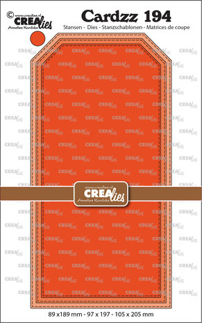 Crealies Cardzz Dies No. 194 Slimline Tags With Stitchline (CLCZ194)