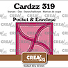 Crealies Cardzz Stansen No. 319 Pocket & Envelope Met 4 Halve Cirkel Flapjes (CLCZ319) Crealies Cardzz Stansen No. 319 Pocket & Envelope Met 4 Halve Cirkel Flapjes (CLCZ319)