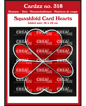 Crealies Cardzz Stansen No. 318 Squashfold Card Harten (CLCZ318)
