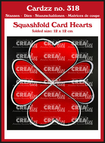 Crealies Cardzz Dies No. 318 Squashfold Card Hearts (CLCZ318)