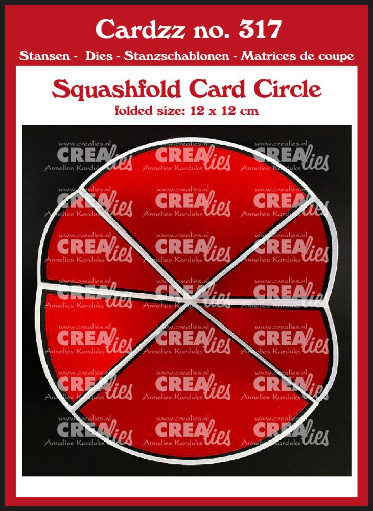 Crealies Cardzz Dies No. 317 Squashfold Card Circle (CLCZ317)
